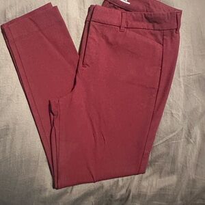 Old Navy High Rise Pants in Deep Red